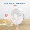 2 in 1 Version WiFi Tuya Smart Co & Smoke Detector Alarm Carbon Monoxide Parlor Room Kitchen Shop Fire PIR Sound Sensor Alert - AliExpress - Image 2