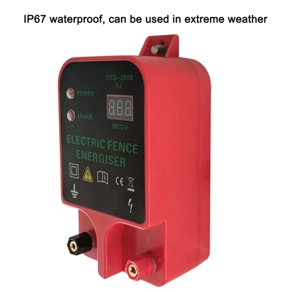 10KM Electric Fence Solar Energizer Charger Controller Animal Horse Cattle Poultry Farm Shepherd Alert Livestock Tool - Image 4