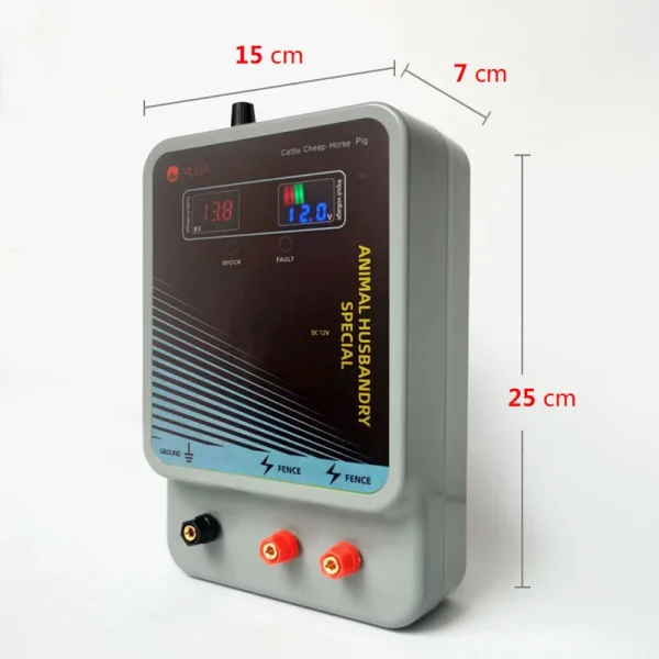 New 10/20/30/40KM Adjustable voltage Electric Fence Animal Horse Cattle Poultry Farm Shepherd Dog Pulse Output Controller Alarm - Image 6