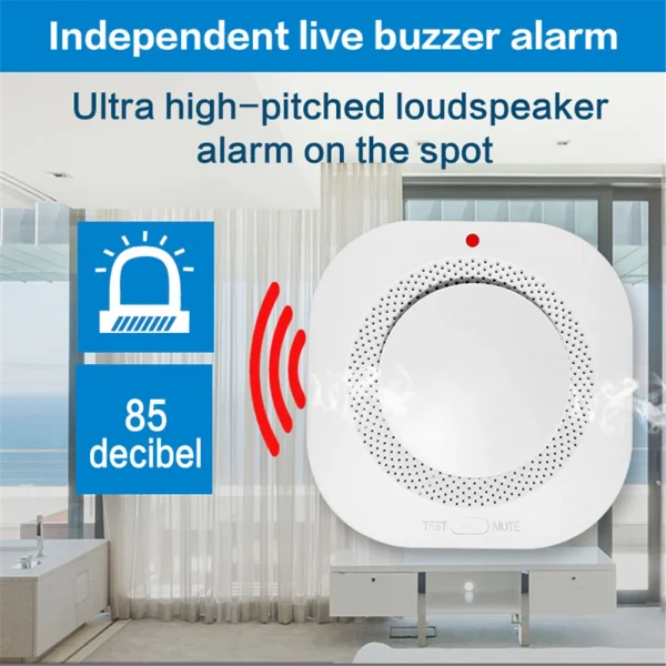Wireless 433mhz Smoke Detetor Sensor Work With Home Security Alarm System Independent use Smoke Fire Protect alarm - AliExpress - Image 3