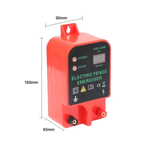 10KM Electric Fence Solar Energizer Charger Controller Animal Horse Cattle Poultry Farm Shepherd Alert Livestock Tool - Image 5