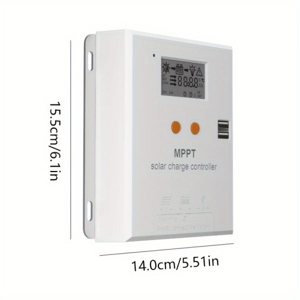 High-Efficiency MPPT Solar Charge Controller - Intelligent Power Management for 12V/24V Battery Systems, Clear LCD Display, and Compatibility with AGM, Gel, Flooded, and Lithium Batteries for Renewable Energy Systems - Image 5