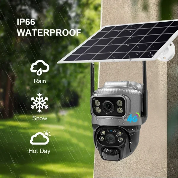 V380 Dual Lens 4G Solar Camera PIR Human Detection Night Vision Security Video Waterproof IP Camera 8MP 4K Battery CCTV Monitor - AliExpress 30 - Image 6