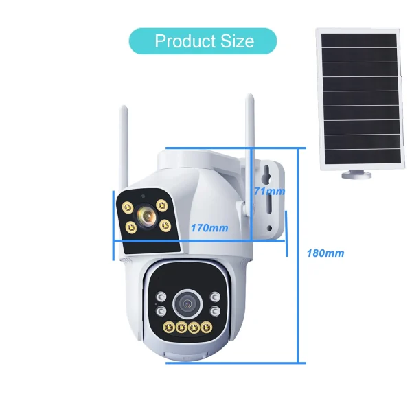 4G Solar Power Battery IP Camera PTZ Dual Lens SIM Card Wireless Auto Tracking Outdoor Waterproof PIR Full Color IR HD Home Cam - AliExpress 30 - Image 3