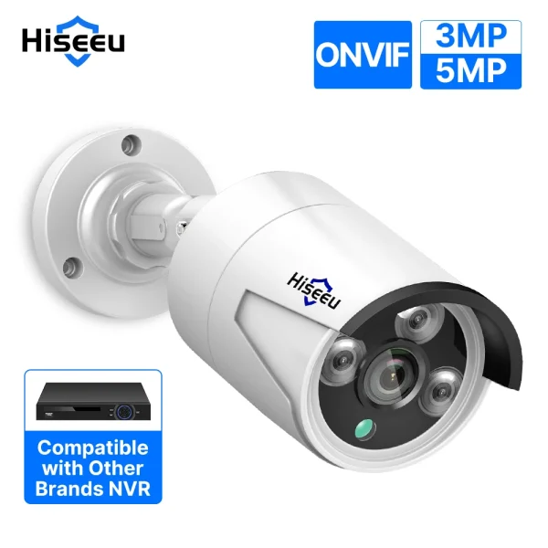 Hiseeu 5MP Audio IP Security Surveillance Camera POE H.265 Outdoor Waterproof IP66 CCTV Camera P2P Video Home for POE NVR - AliExpress 30