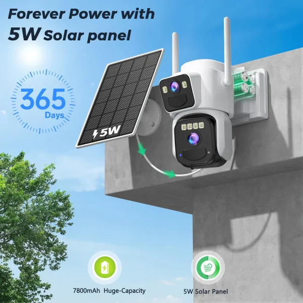 8MP 4K Solar Camera Wifi Outdoor Dual Lens Dual Screen Surveillance Camera PIR Human Detection Auto Tracking CCTV Security CAM - AliExpress 30 - Image 2