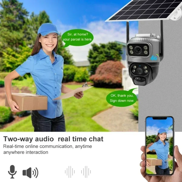 V380 Dual Lens 4G Solar Camera PIR Human Detection Night Vision Security Video Waterproof IP Camera 8MP 4K Battery CCTV Monitor - AliExpress 30 - Image 5