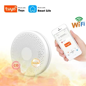 2 in 1 Version WiFi Tuya Smart Co & Smoke Detector Alarm Carbon Monoxide Parlor Room Kitchen Shop Fire PIR Sound Sensor Alert - AliExpress