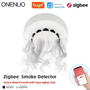 ONENUO Tuya Zigbee Smoke Sensor Fire Alarm Detector Home Security Alarm Smoke Sensor Should Work with Tuya Zigbee Hub - AliExpress