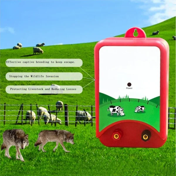 Electric Fence Energizer Electronic Fence Charger Controller for Farm Animals Livestock Poultry Animal Shepherd Fence Tool - Image 2