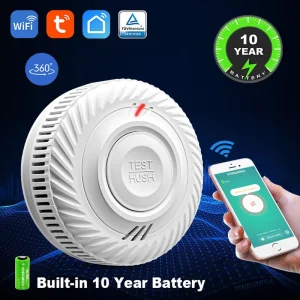 Built-in 10 Year Battery Smoke Detector WiFi Function Tuya Smart Home Parlor Child Room Kitchen Shop Fire Sound Alarm Sensor - AliExpress