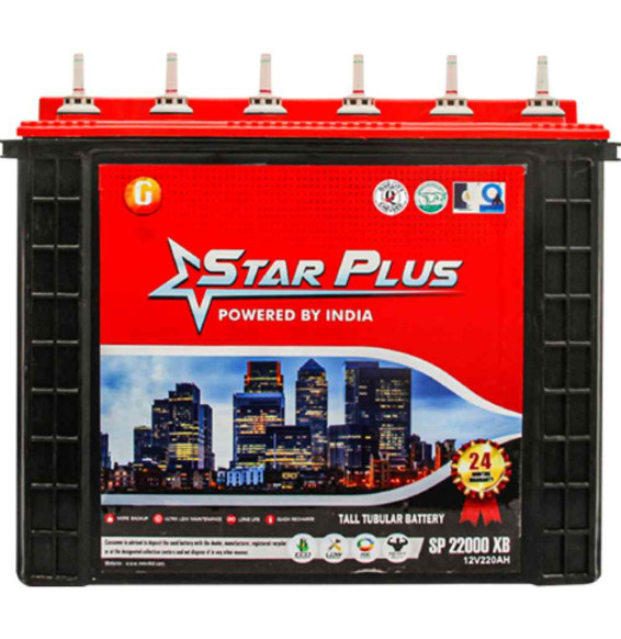 Starplus Tubular battery 12v/220AH with 2 years warranty